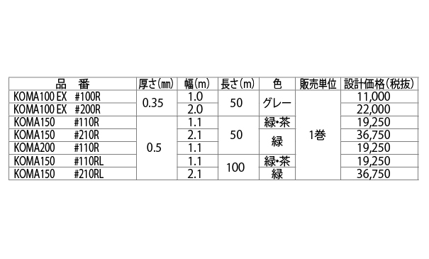 KOMA 防草シート | 久保田セメント工業株式会社